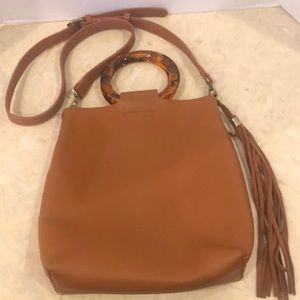 Convertible Crossbody Handbag with Bracelet Hoops